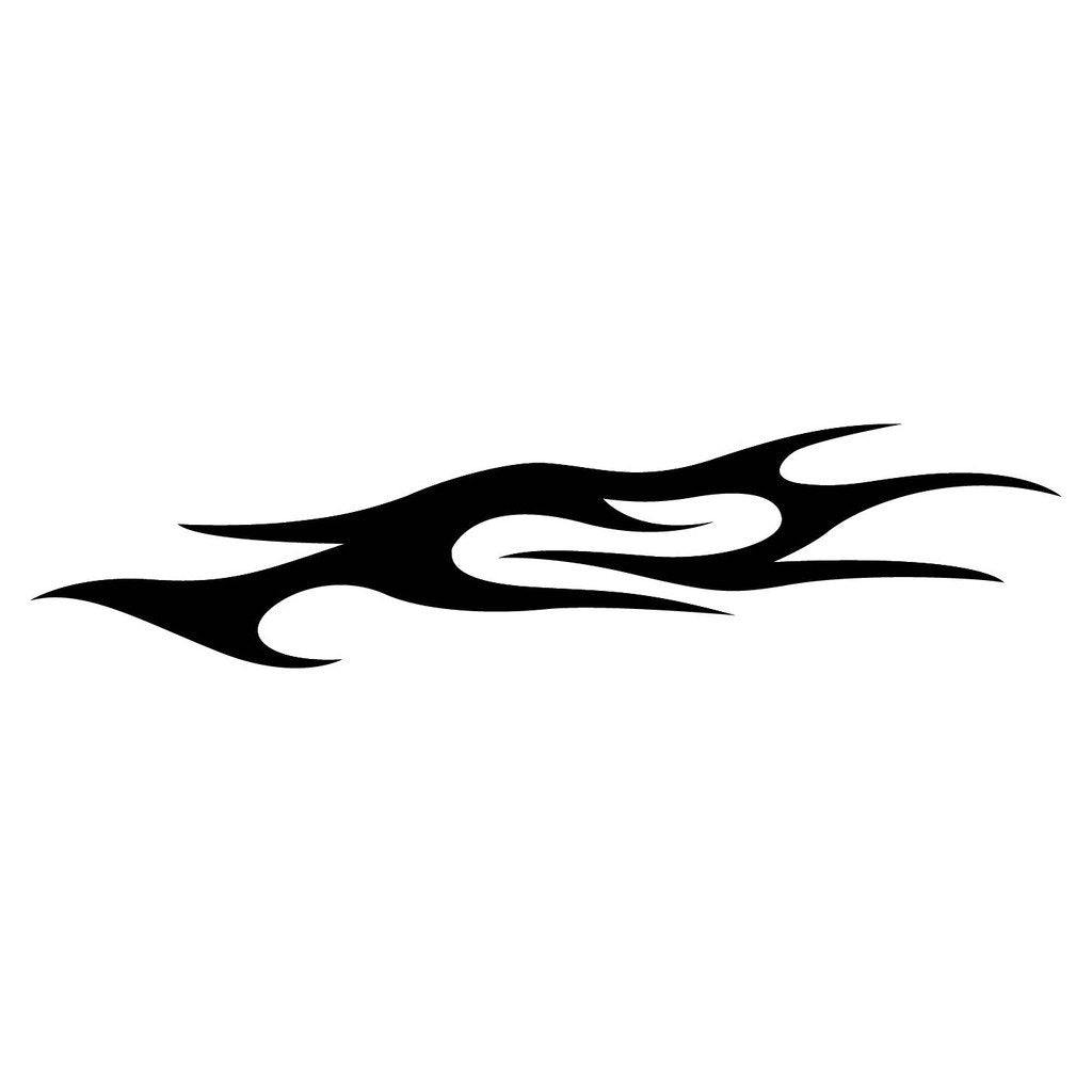 Picniva sty96 Racing Car Body Side Stripes Sticker Decal 2 Pcs