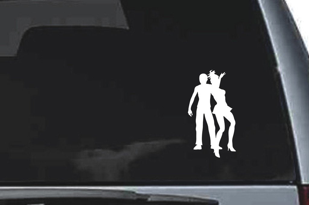 Picniva Dancing Sty74 Vinyl Car Window Decal, Approx 5 in