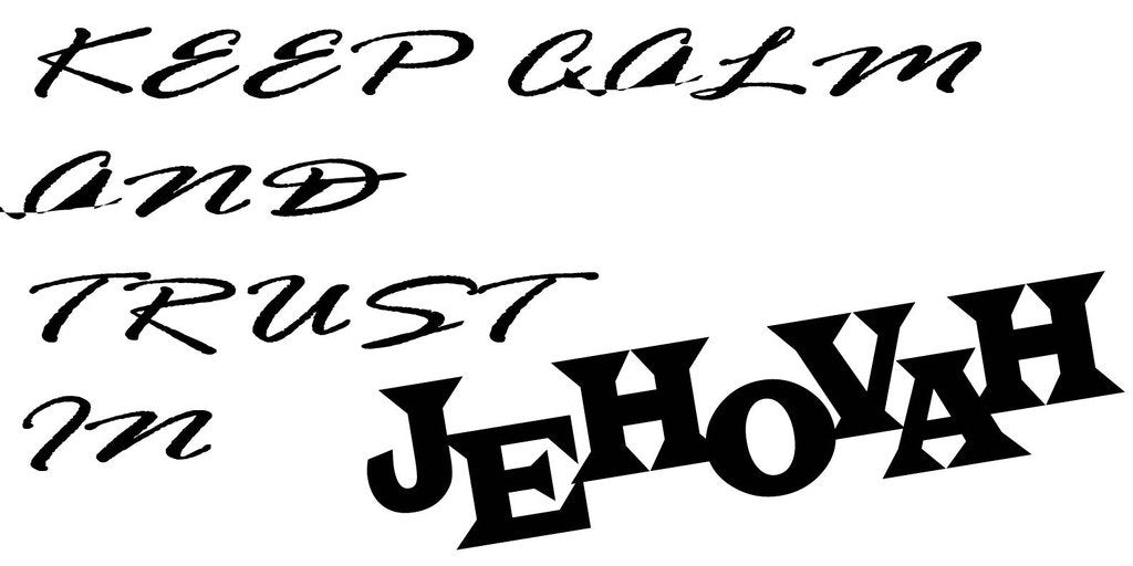Picniva Keep Calm And Trust In Jehovah Quote Removable Vinyl Wall Decal - Color: keep calm and trust in jehovah