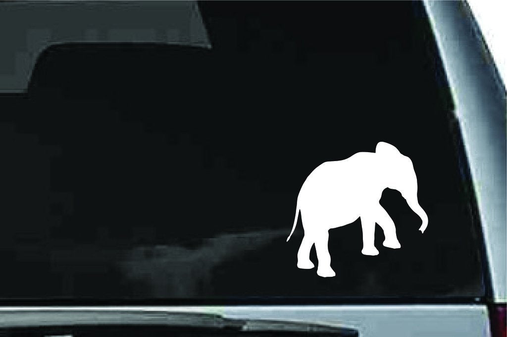 Picniva Elephant Baby Sty11 Vinyl Car Window Decal, Approx 5 in