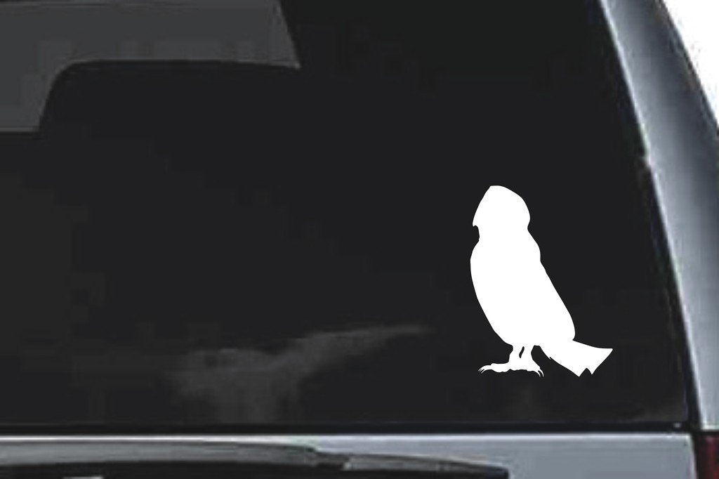 Picniva Barn Owl Styl1 Vinyl Car Window Decal, Approx 5 in