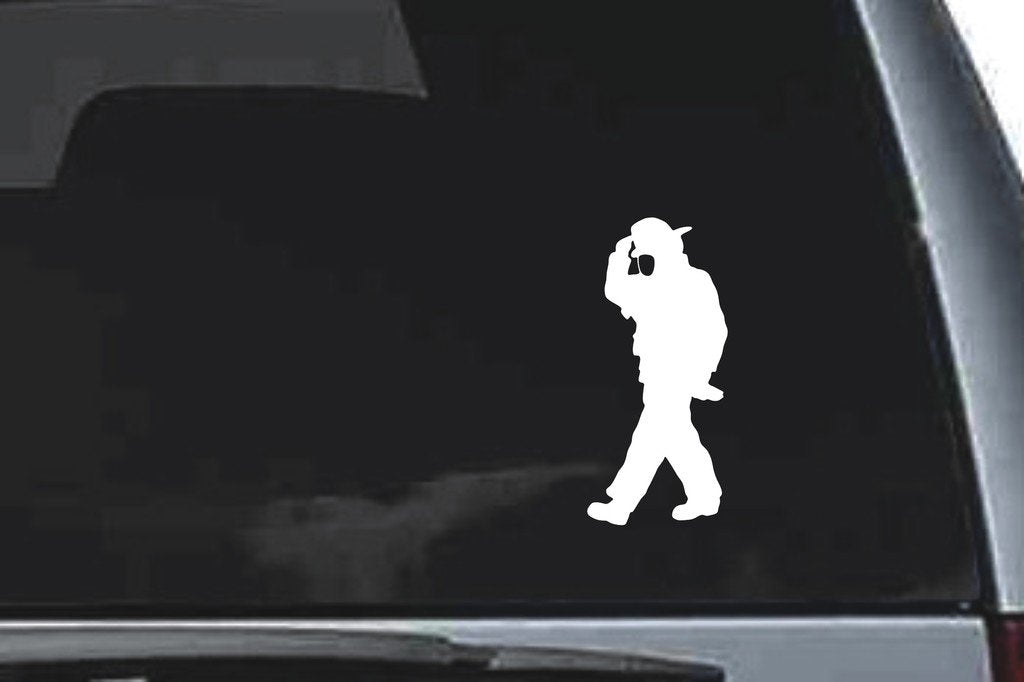 Picniva Fireman Sty43 Vinyl Car Window Decal, Approx 5 in