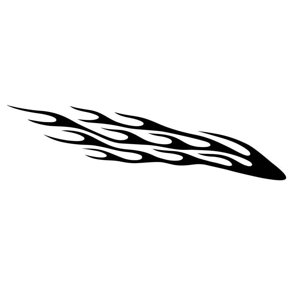 Picniva Style 345 Racing Side Stripe Vinyl Decals, 20 x 74 in, 2 Pc