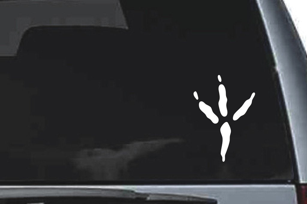 Picniva Crow Track Vinyl Car Window Decal, Approx 5 in