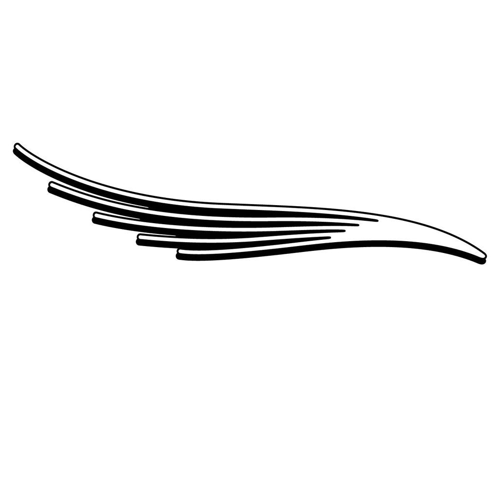 Picniva sty315 Racing Car Body Side Stripes Sticker Decal 2 Pcs