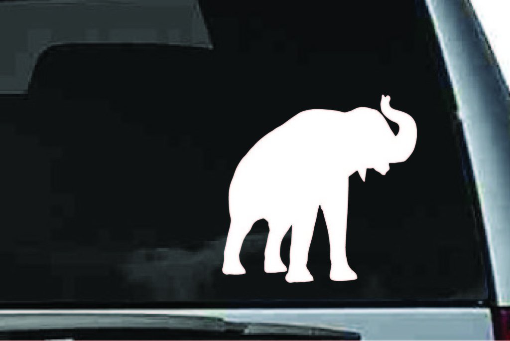 Picniva Elephant Baby Sty4 Vinyl Car Window Decal, Approx 5 in
