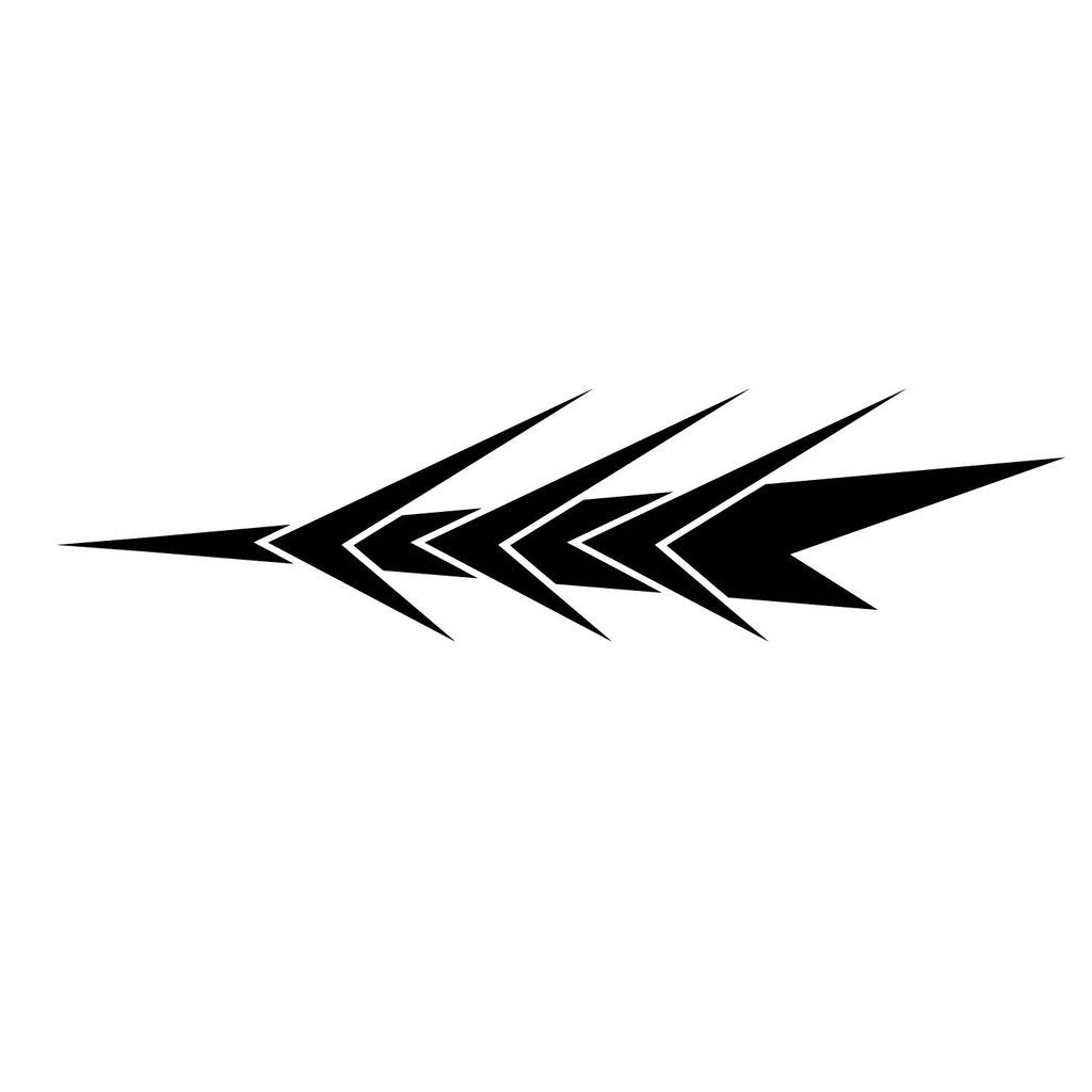 Picniva sty387 Racing Car Body Side Stripes Sticker Decal 2 Pcs