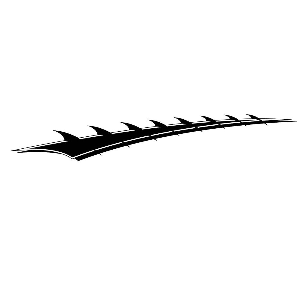 Picniva Style 110 Racing Side Stripe Vinyl Decals, 11 x 68 in, 2 Pc