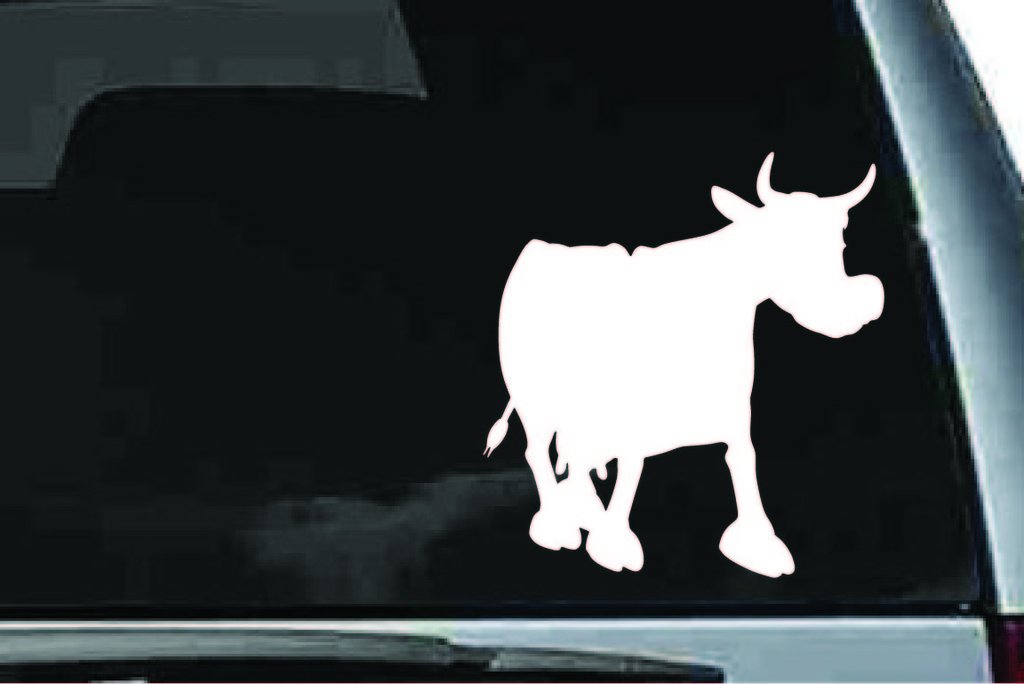 Picniva Cow Sty8a Vinyl Car Window Decal, Approx 5 in