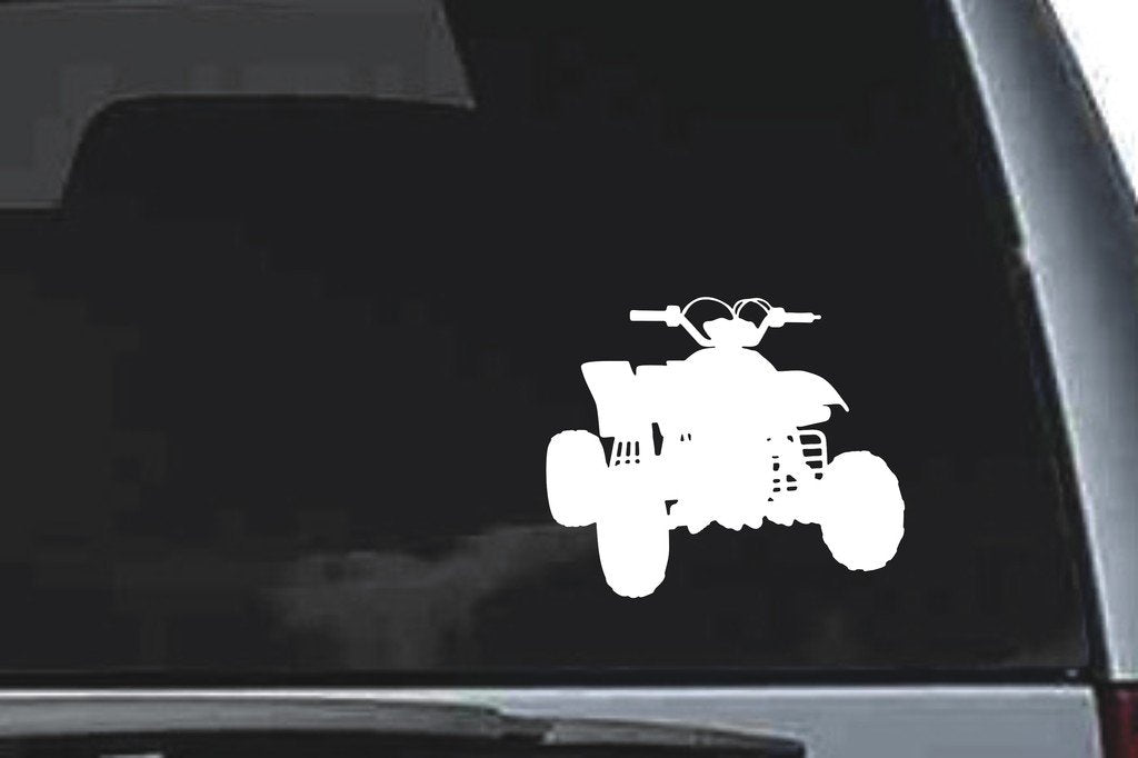 Picniva ATV Quad Sty3a Vinyl Car Window Decal, Approx 5 in