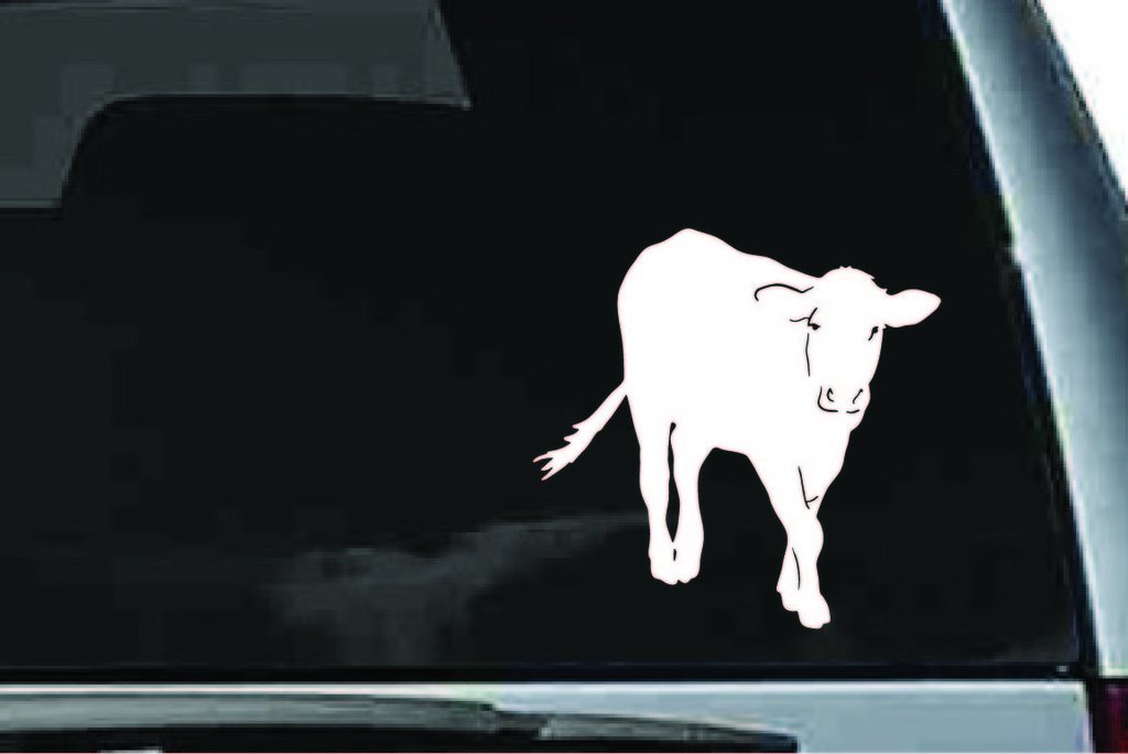 Picniva Cow Sty7 Vinyl Car Window Decal, Approx 5 in