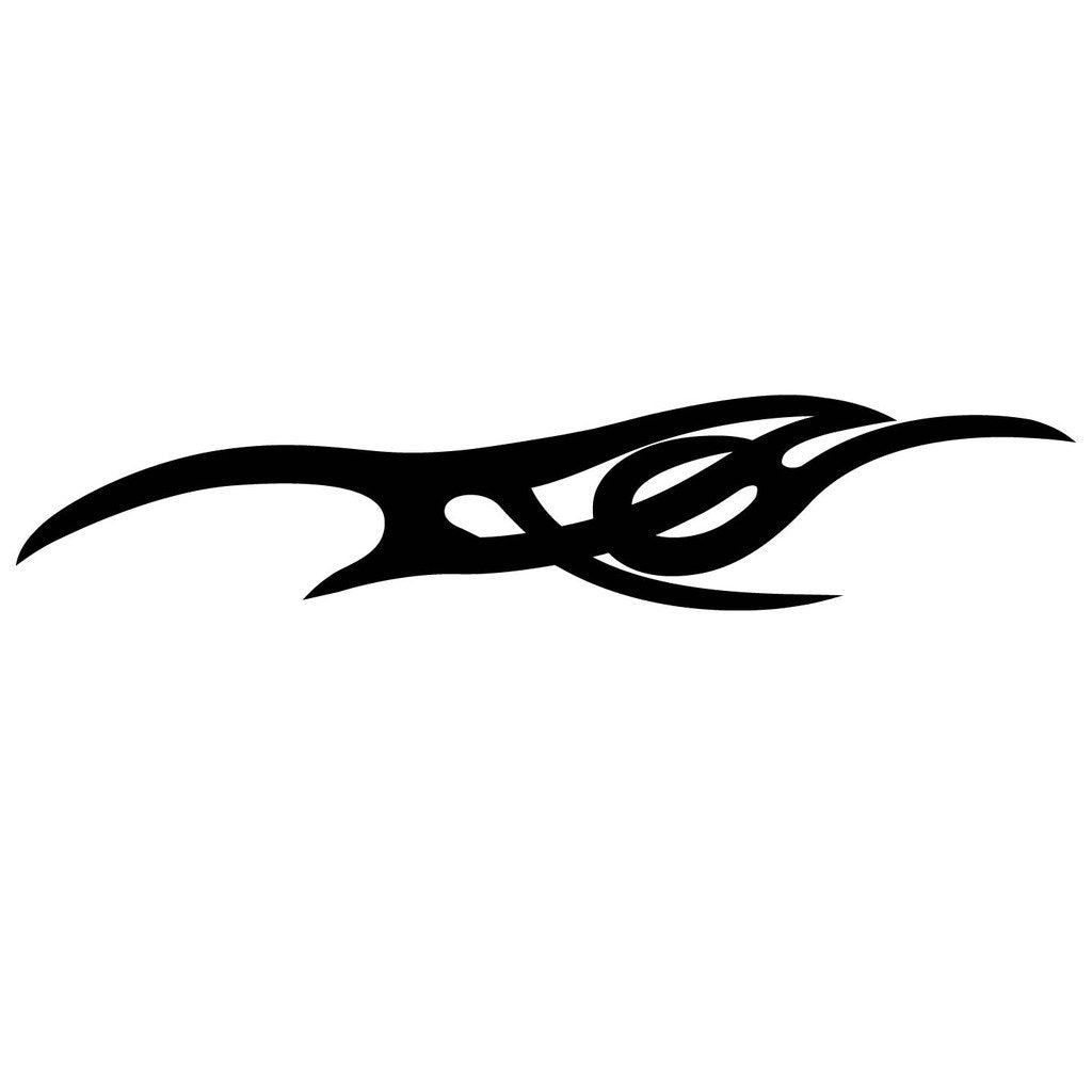 Picniva Style 307 Racing Side Stripe Vinyl Decals, 22 x 108 in, 2 Pc