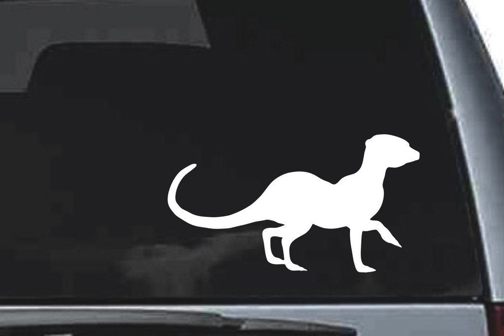 Picniva Meerkat Sty5 Vinyl Car Window Decal, Approx 5 in