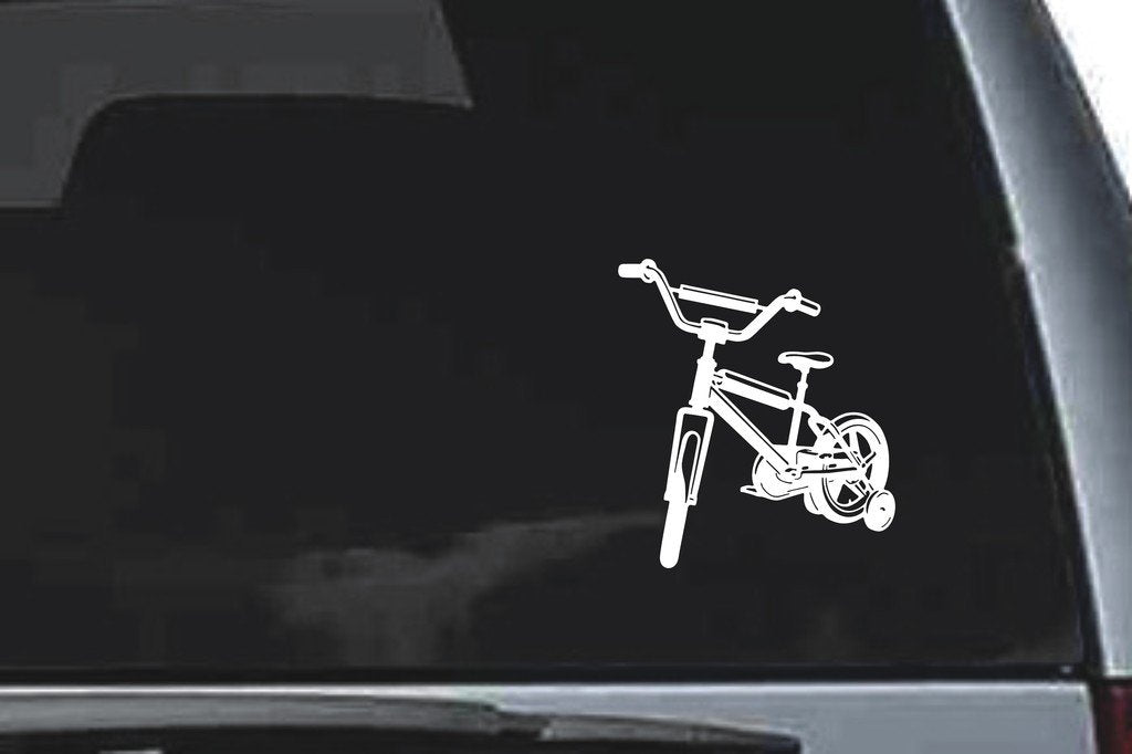 Picniva Bicycle Sty5 Vinyl Car Window Decal, Approx 5 in