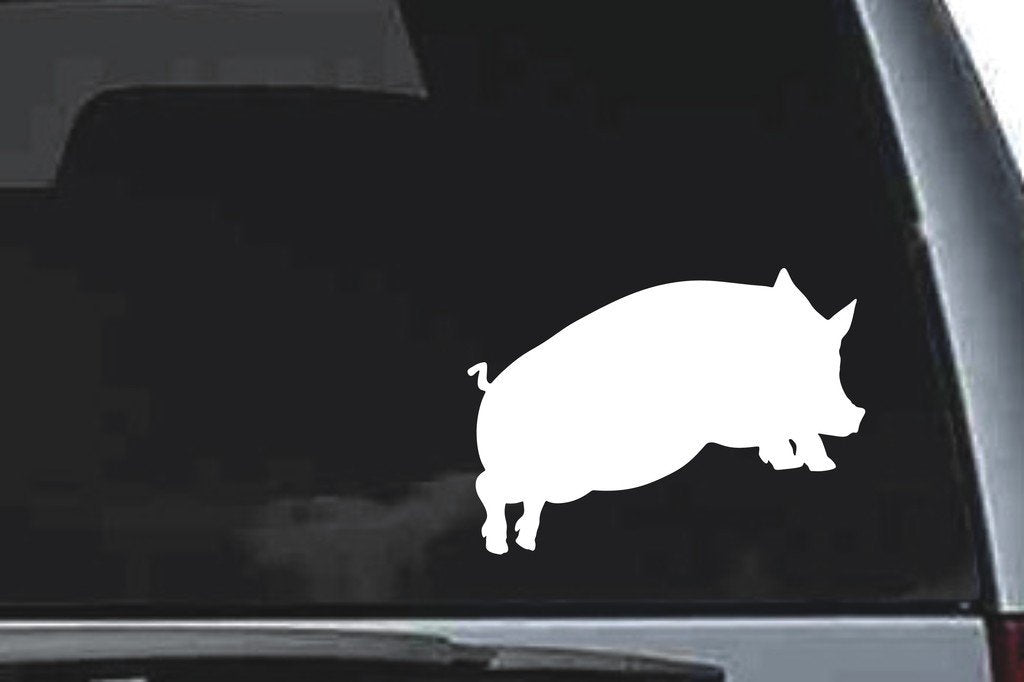 Picniva Pig Sty1a Vinyl Car Window Decal, Approx 5 in