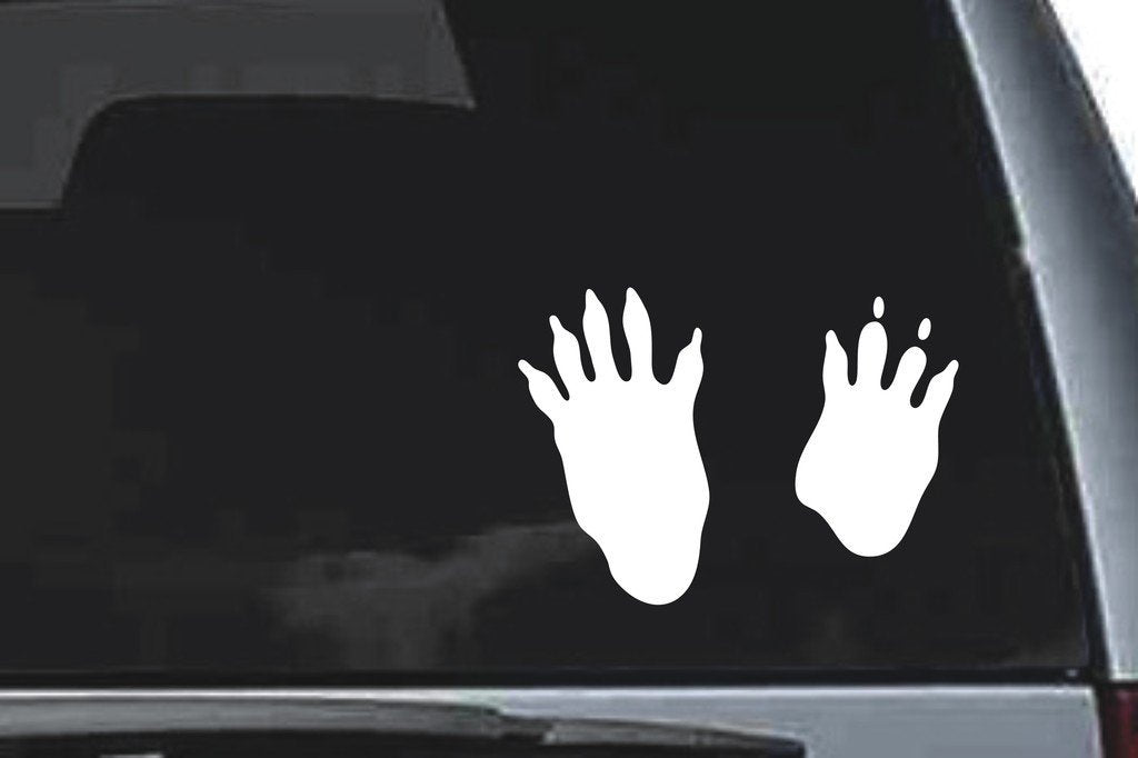 Picniva Porcupine Track Vinyl Car Window Decal, Approx 5 in