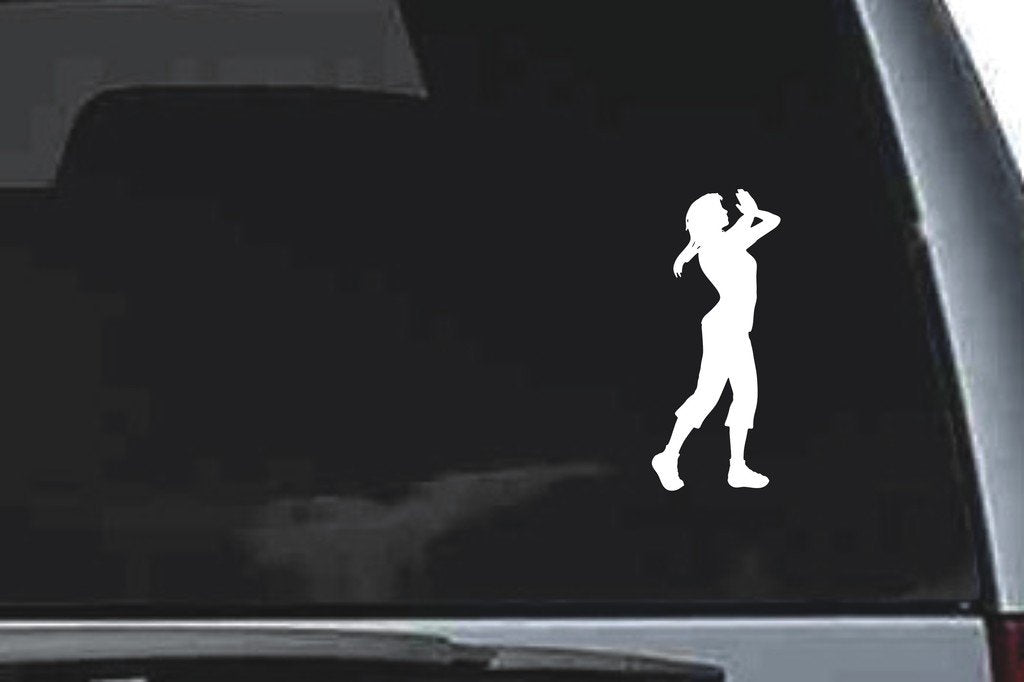 Picniva Woman Sty15 Vinyl Car Window Decal, Approx 5 in
