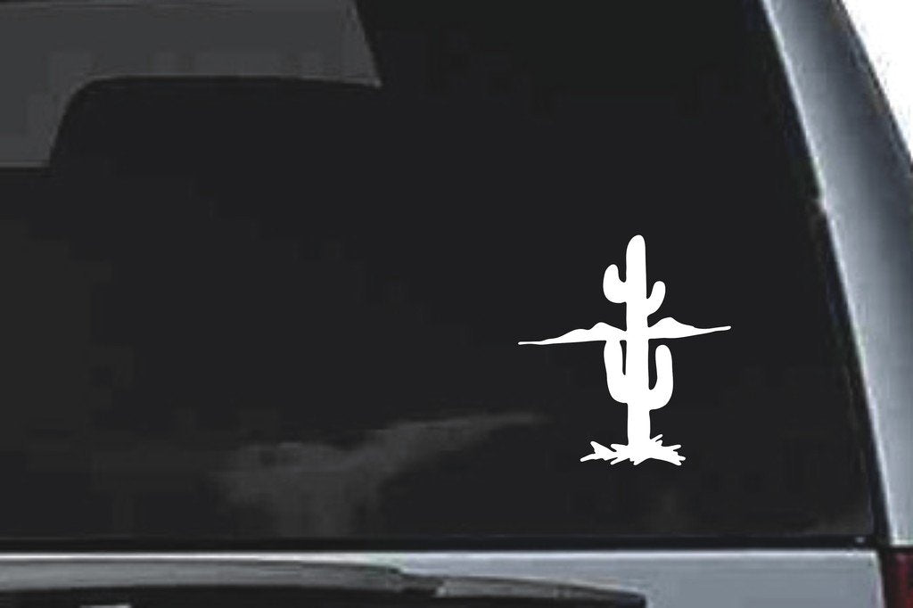 Picniva Cactus Sty1 Vinyl Car Window Decal, Approx 5 in