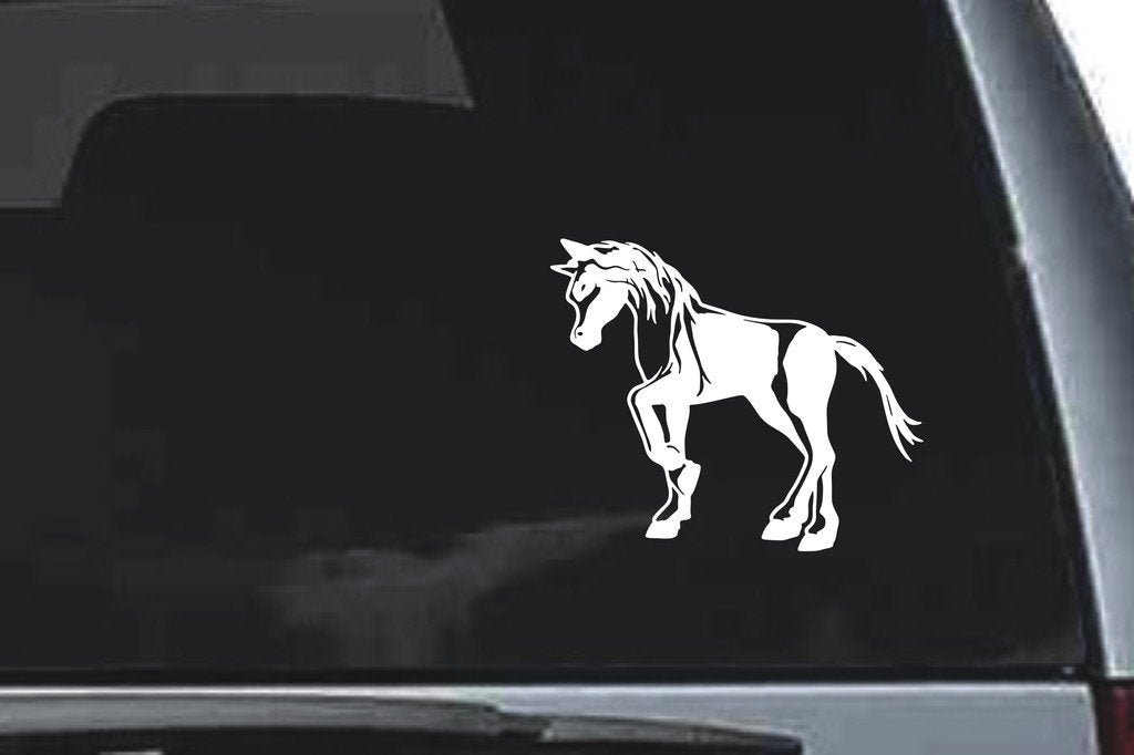 Picniva Pony Sty8 Vinyl Car Window Decal, Approx 5 in