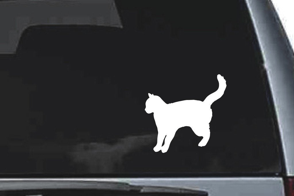 Picniva Cat Sty2 Vinyl Car Window Decal, Approx 5 in