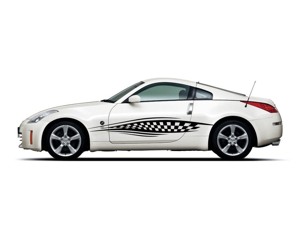 Picniva Style 5 Racing Side Stripe Vinyl Decals, 11 x 72 in, 2 Pc