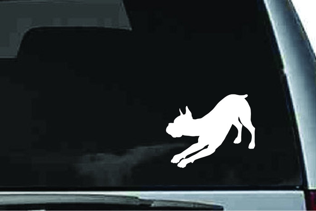 Picniva Boxer Dog Sty10 Vinyl Car Window Decal, Approx 5 in