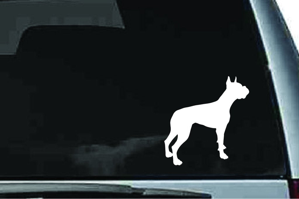 Picniva Boxer Dog Sty12 Vinyl Car Window Decal, Approx 5 in