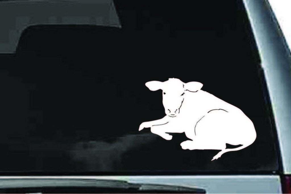 Picniva Cow Sty87 Vinyl Car Window Decal, Approx 5 in