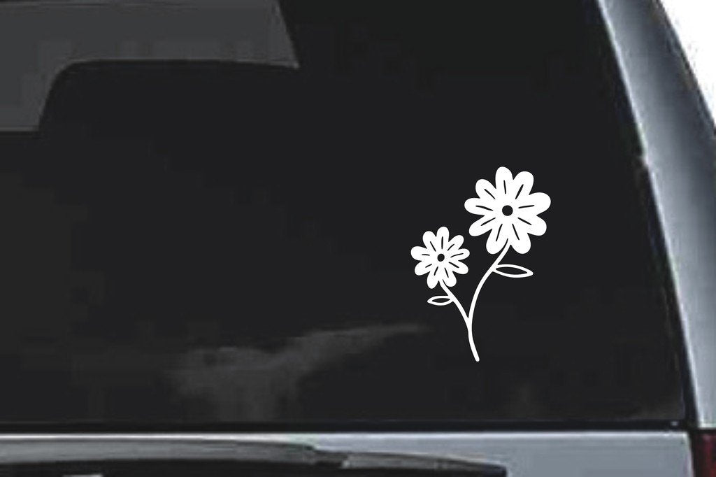 Picniva Flower Sty22 Vinyl Car Window Decal, Approx 5 in