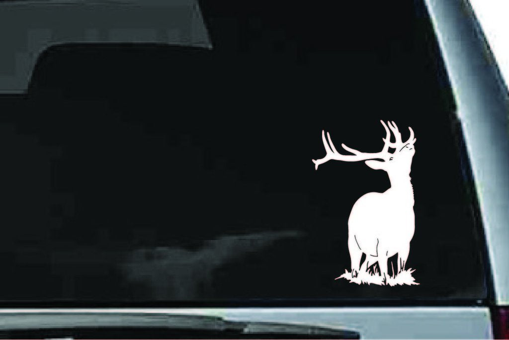 Picniva Elk Bull Sty2 Vinyl Car Window Decal, Approx 5 in
