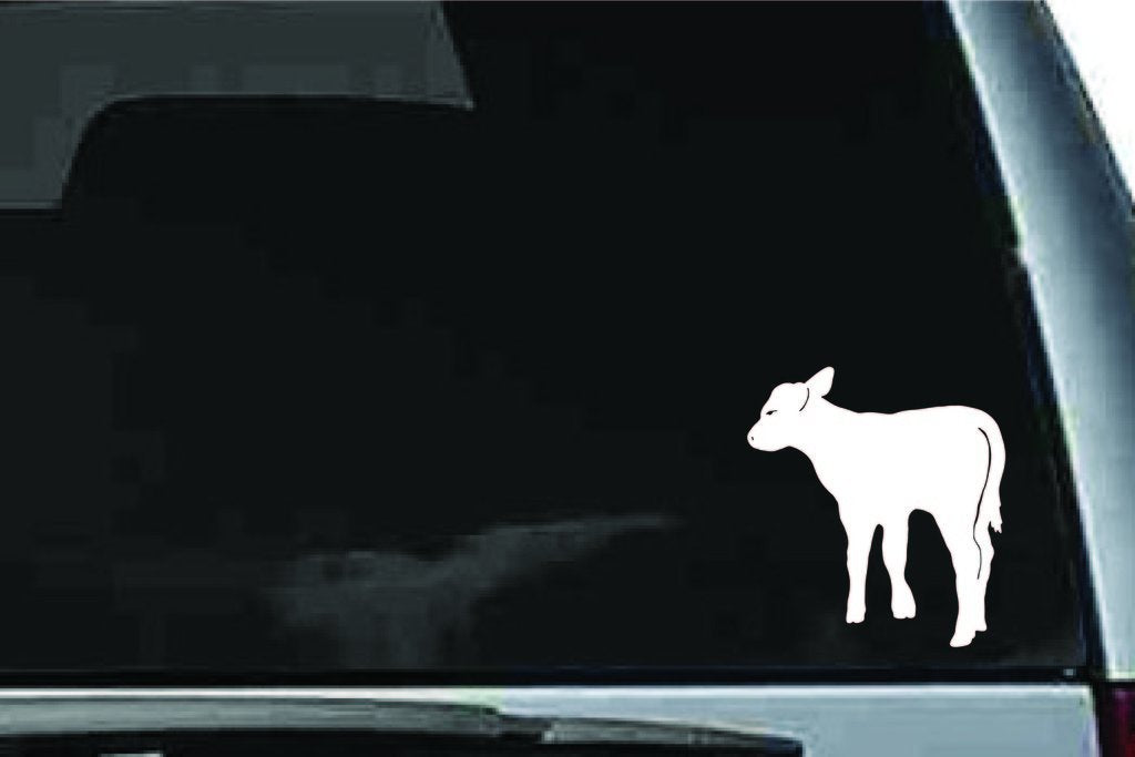 Picniva Cow Sty84 Vinyl Car Window Decal, Approx 5 in