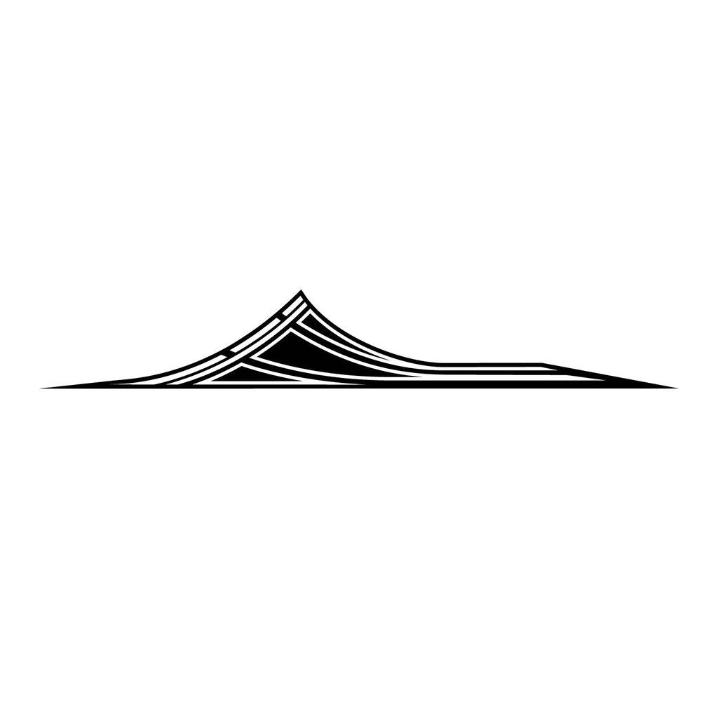 Picniva sty386 Racing Car Body Side Stripes Sticker Decal 2 Pcs