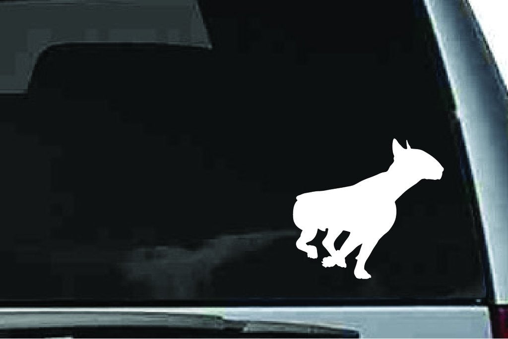 Picniva Bull Terrier Dog Sty26 Vinyl Car Window Decal, Approx 5 in