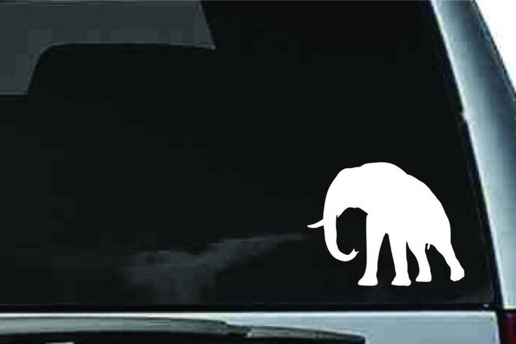 Picniva Elephant Sty13 Vinyl Car Window Decal, Approx 5 in