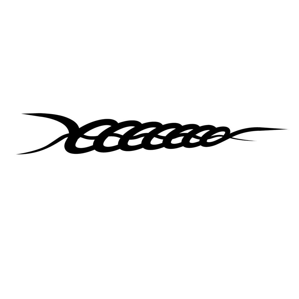 Picniva sty138 Racing Car Body Side Stripes Sticker Decal 2 Pcs