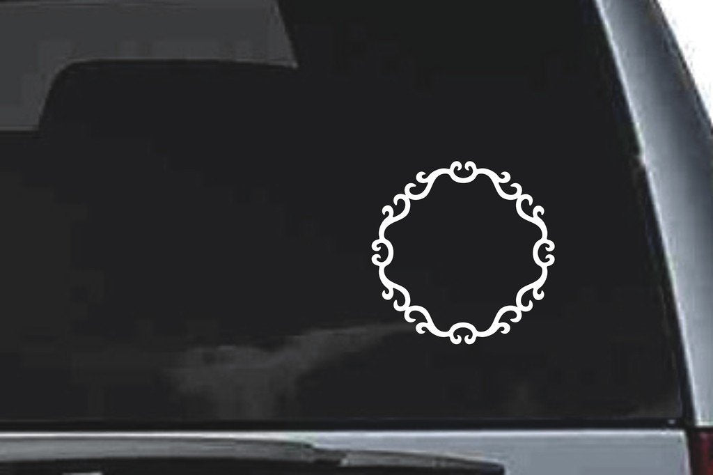Picniva Scroll Sty81 Vinyl Car Window Decal, Approx 5 in