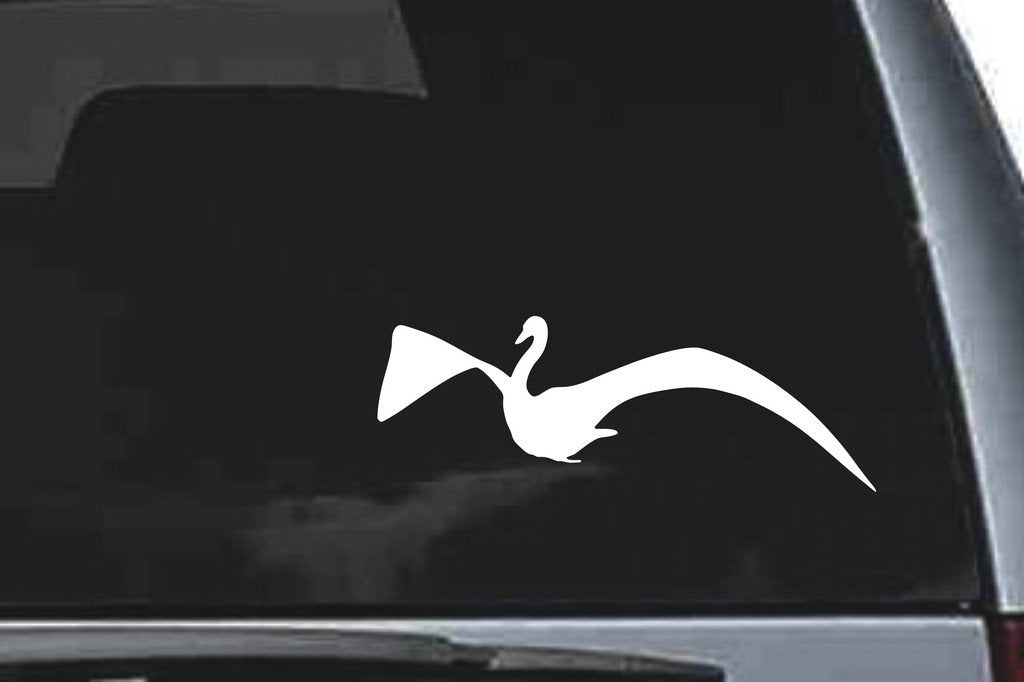 Picniva Swan Sty7 Vinyl Car Window Decal, Approx 5 in