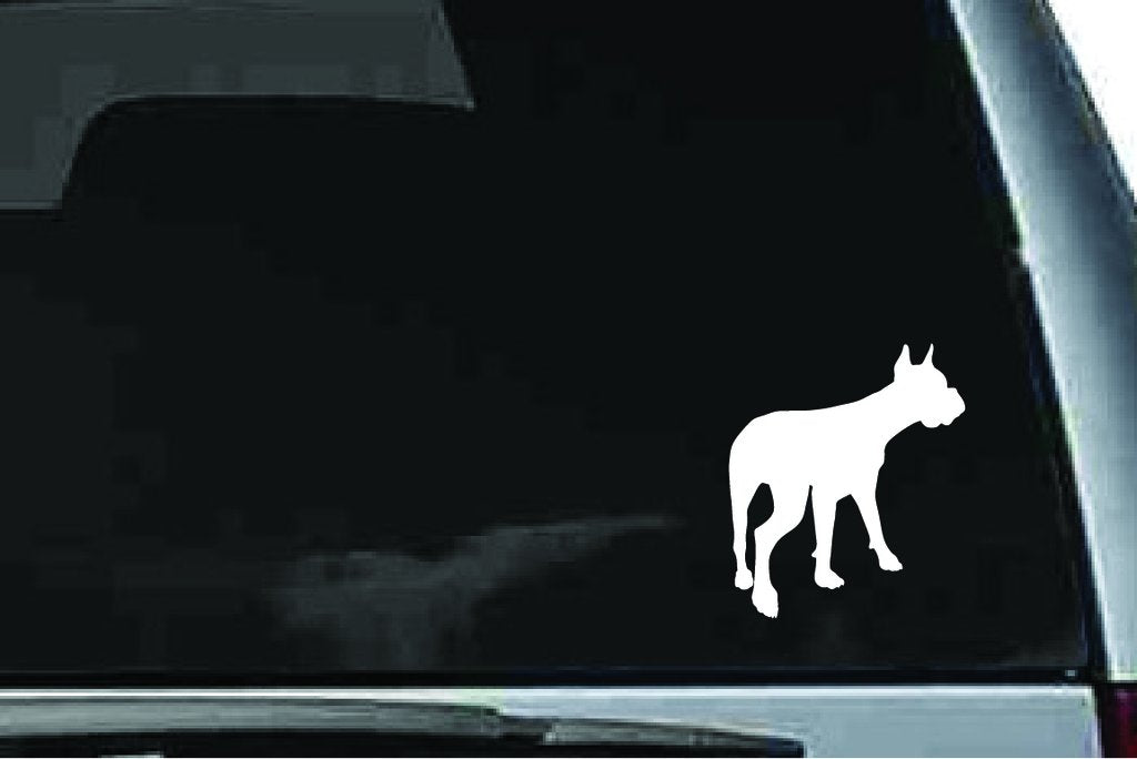 Picniva Boxer Dog Sty31 Vinyl Car Window Decal, Approx 5 in