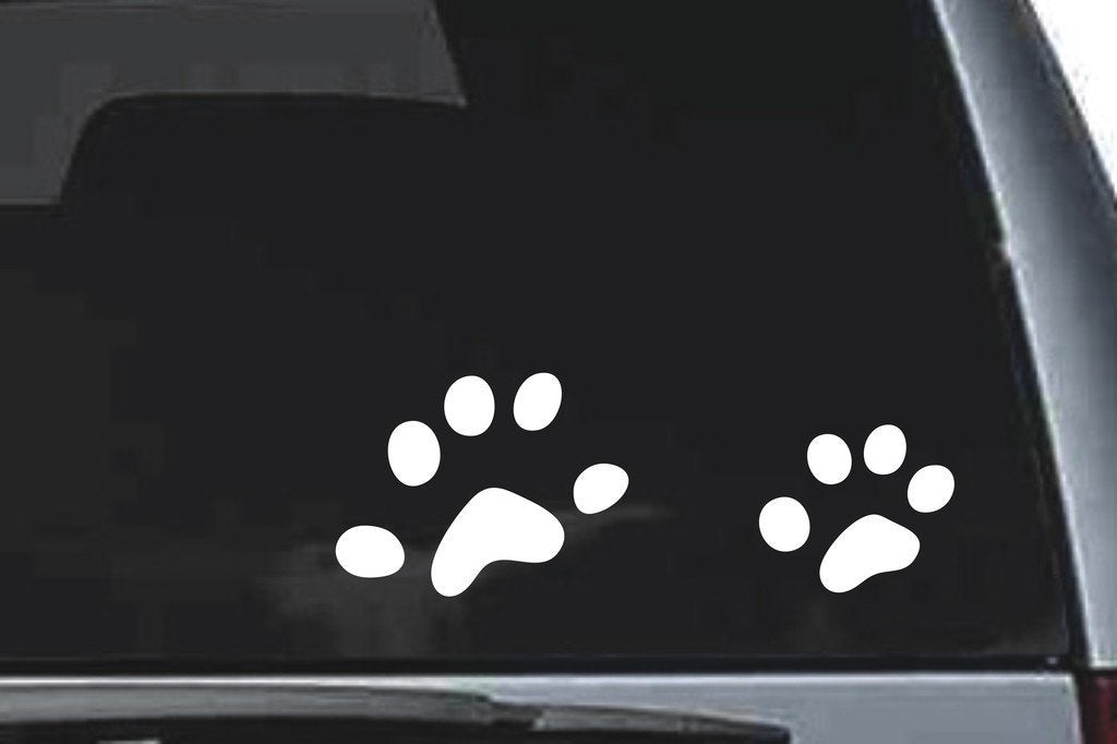 Picniva Mouse Track Vinyl Car Window Decal, Approx 5 in