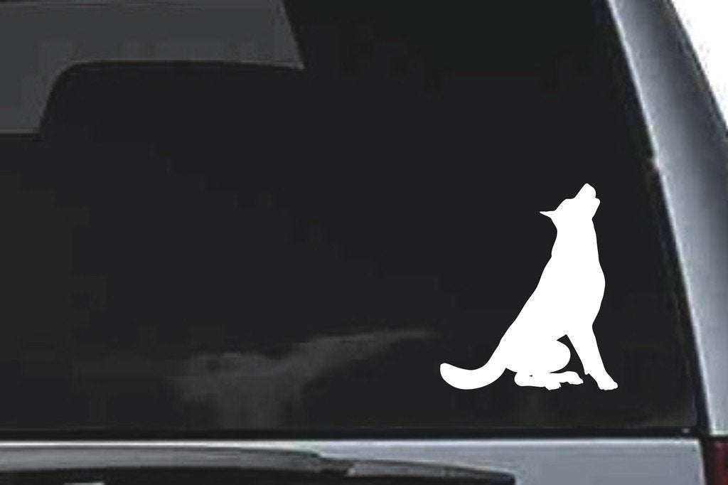 Picniva Wolf Sty33 Vinyl Car Window Decal, Approx 5 in