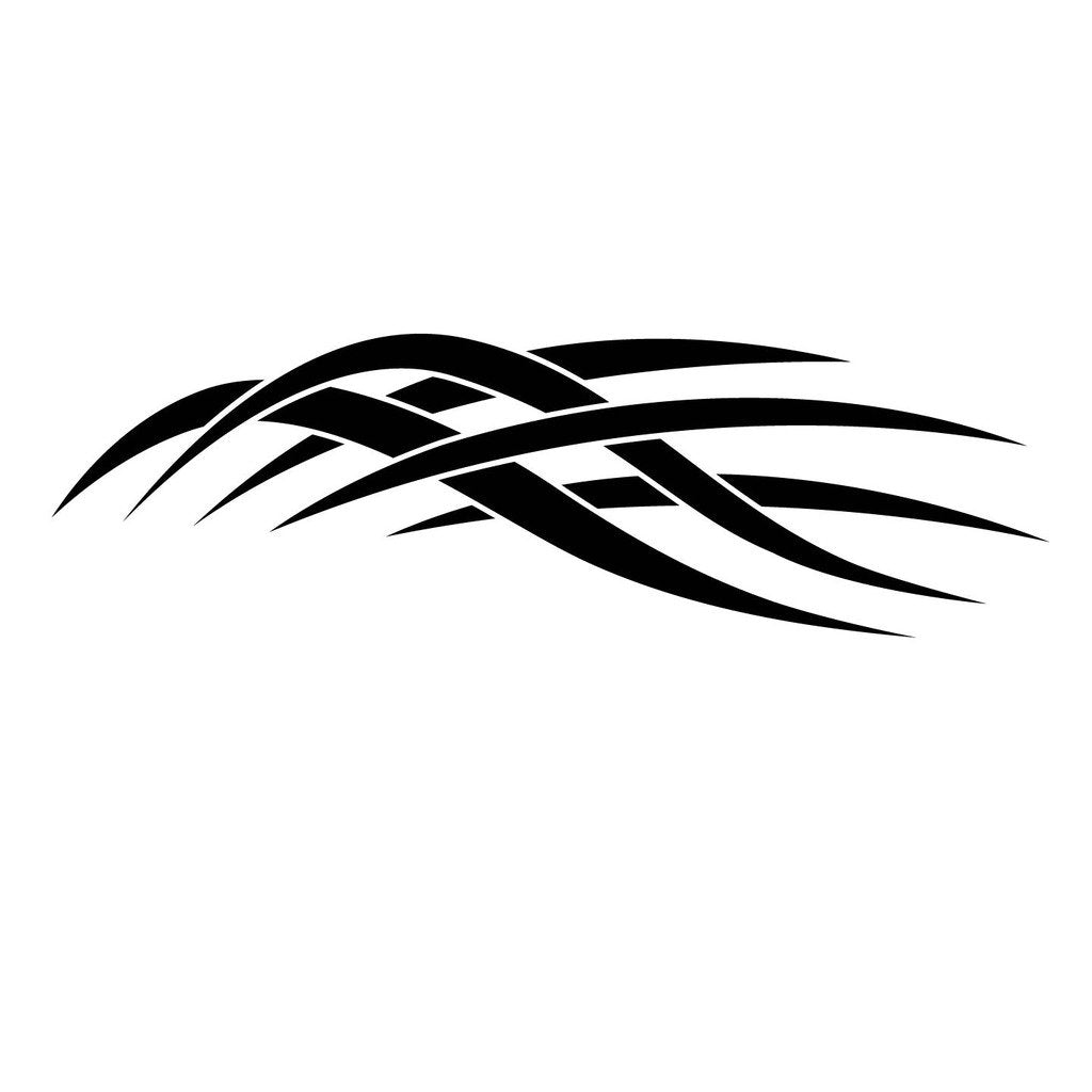 Picniva Style 366 Racing Side Stripe Vinyl Decals, 22 x 73 in, 2 Pc