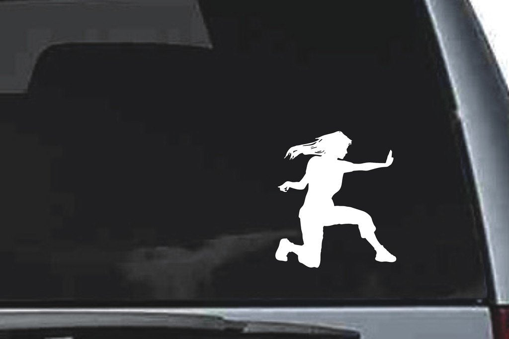 Picniva Kneeling Sty5 Vinyl Car Window Decal, Approx 5 in