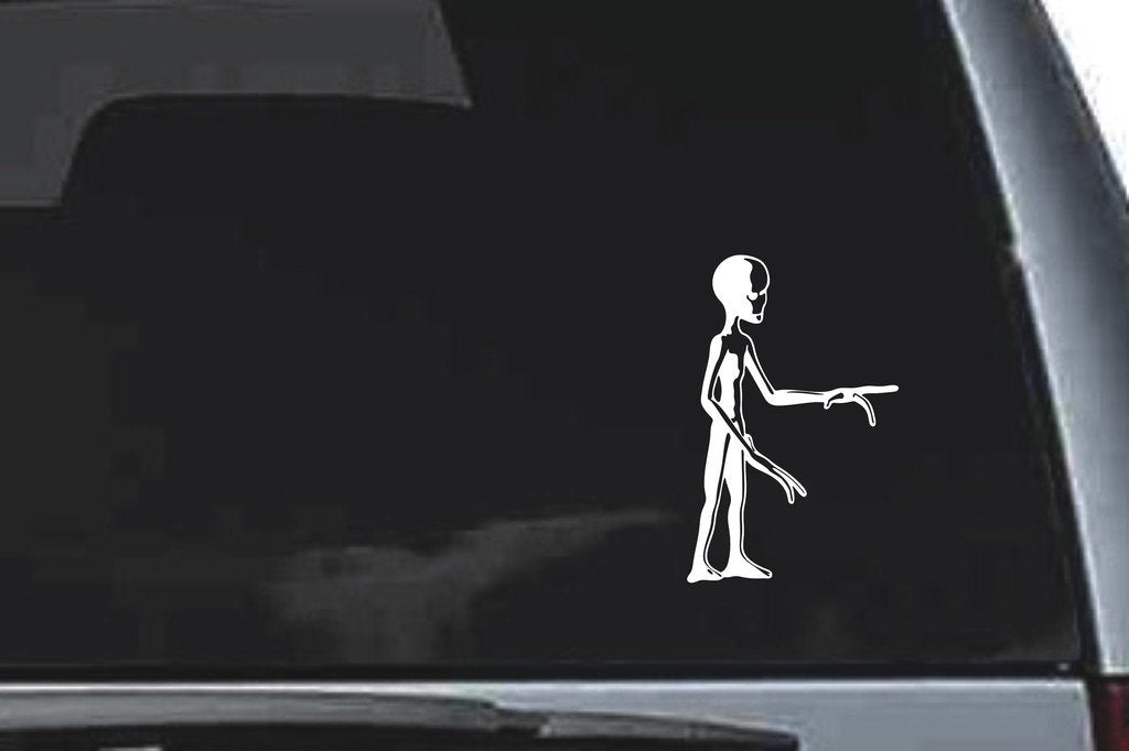 Picniva Alien Sty15 Vinyl Car Window Decal, Approx 5 in