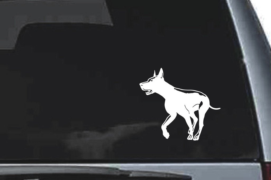Picniva Doberman Dog Sty5 Vinyl Car Window Decal, Approx 5 in
