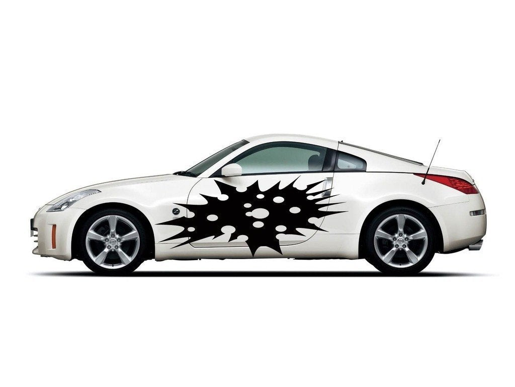Picniva sty26 Vinyl Racing Stripes Car Body Side Decals, 2-Piece Set