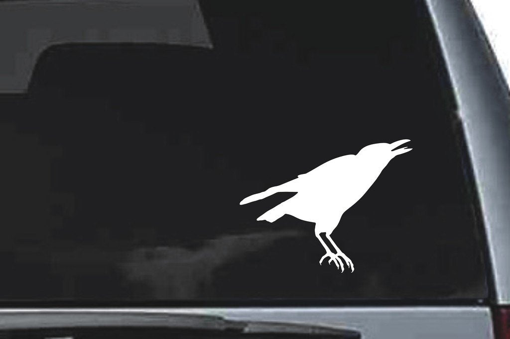 Picniva Raven Sty4a Vinyl Car Window Decal, Approx 5 in