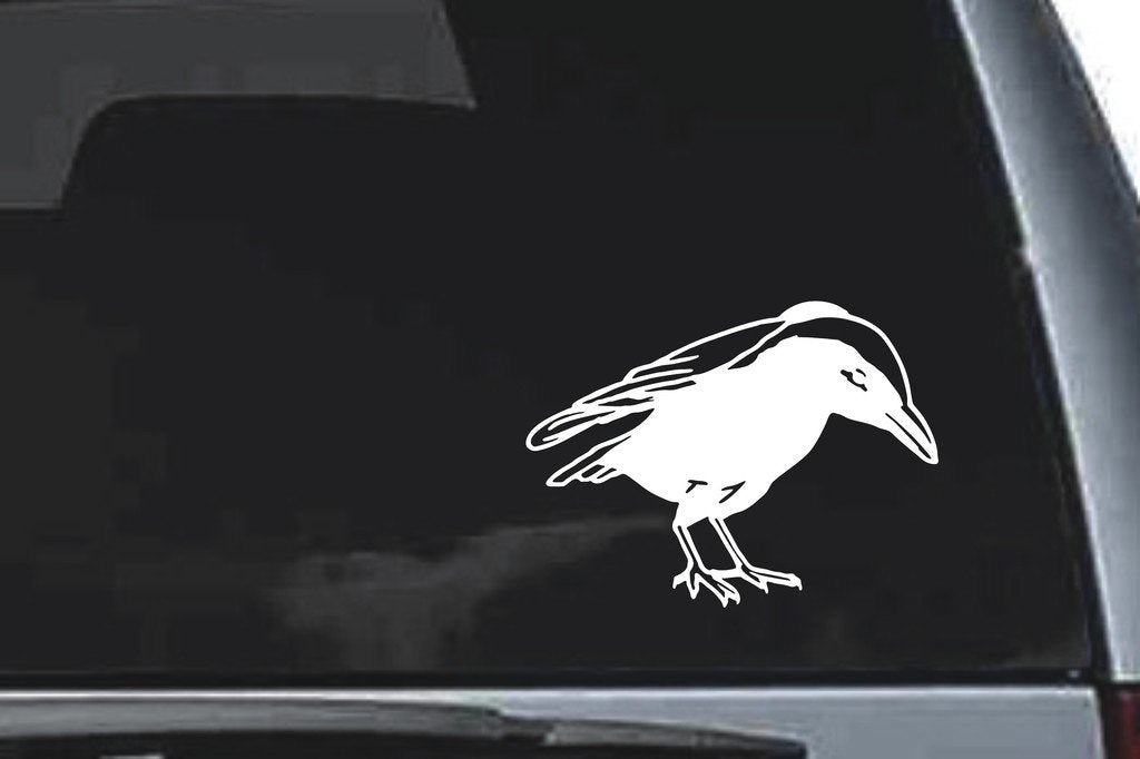 Picniva Raven Sty7 Vinyl Car Window Decal, Approx 5 in