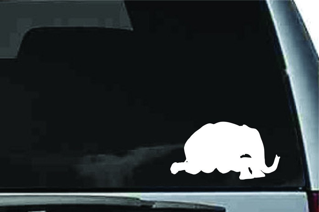 Picniva Elephant Baby Sty3 Vinyl Car Window Decal, Approx 5 in