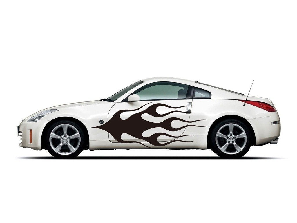 Picniva sty478 Vinyl Racing Stripes Car Body Side Decals, 2-Piece Set