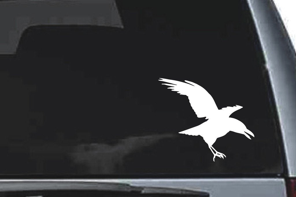 Picniva Crow Sty3a Vinyl Car Window Decal, Approx 5 in